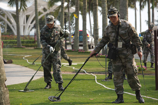 Security inspection at Boao forum