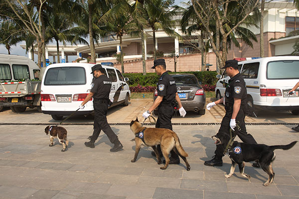 Security inspection at Boao forum