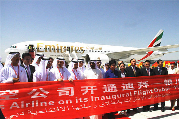 Direct flight links western China, Middle East