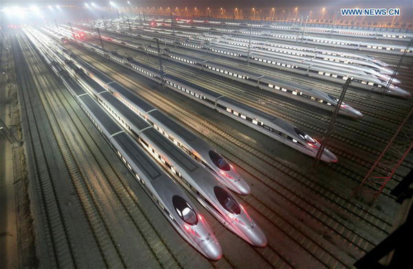 Red-eye bullet train from Shanghai to Beijing launches