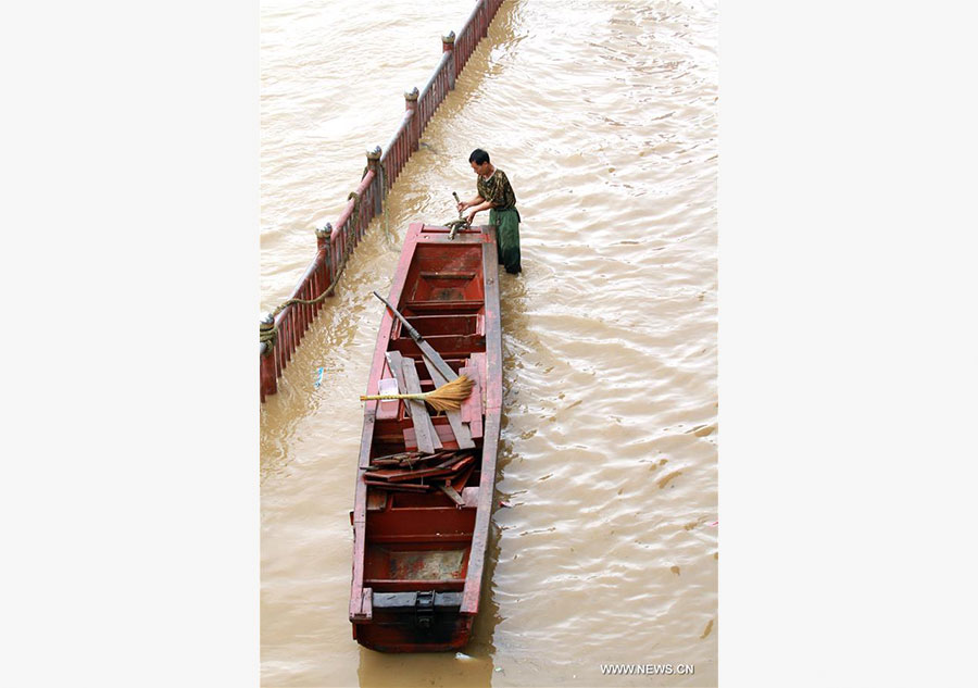 Shunchang County in E China's Fujian flooded by water