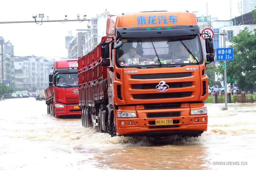 Shunchang County in E China's Fujian flooded by water