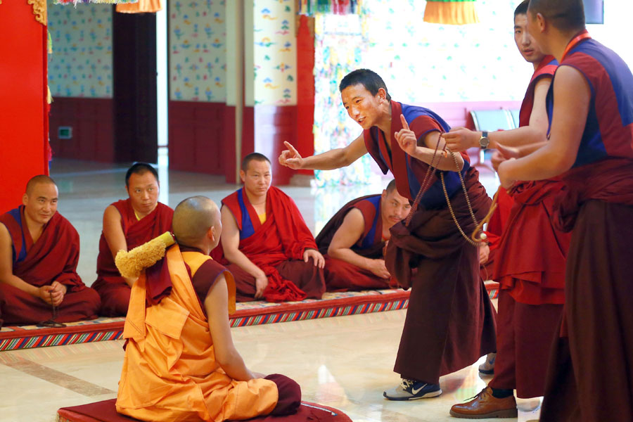 Tibetan Buddhists prime for debate test