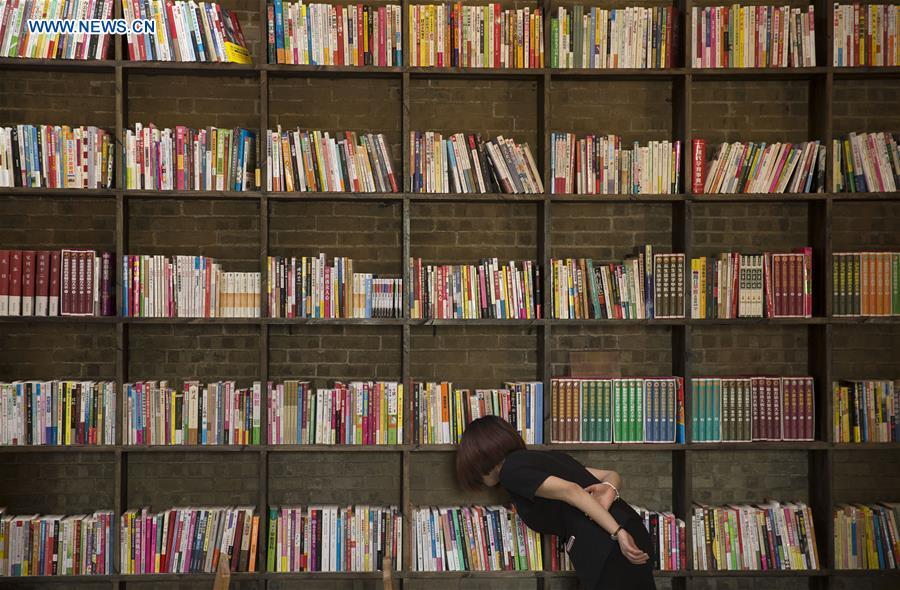 Library modified from cave dwellings attracts readers in NW China