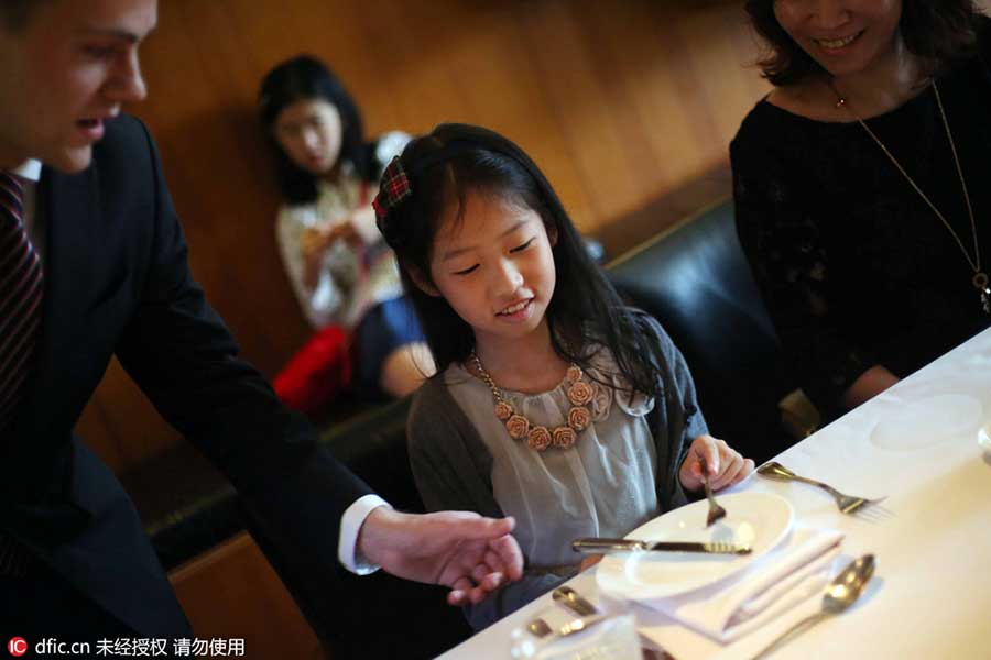 Wealthy Chinese children paying royal money to learn British manners