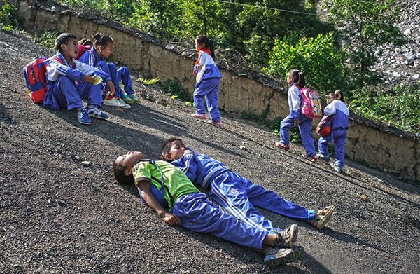 Ladder to school on cliff set for upgrade