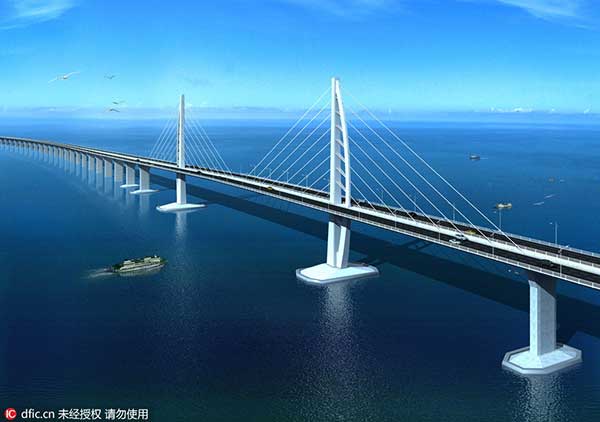 Construction of HK-Zhuhai-Macao Bridge making progress