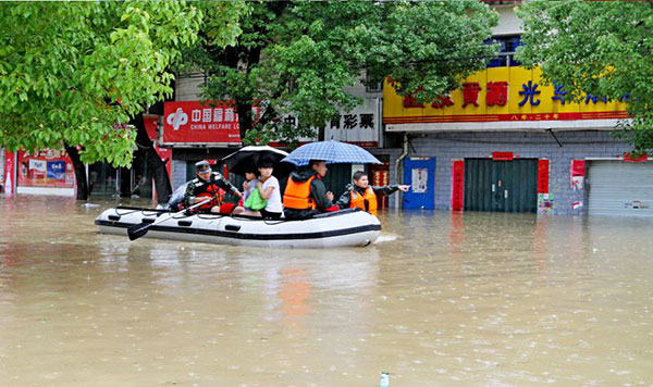 China on orange alert for rainstorms