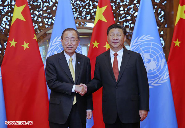 Xi meets with Ban Ki-moon