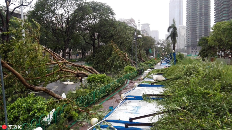 Typhoon Meranti causes extensive damage in East China