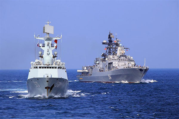 China, Russia navies stage air defense, anti-submarine drill