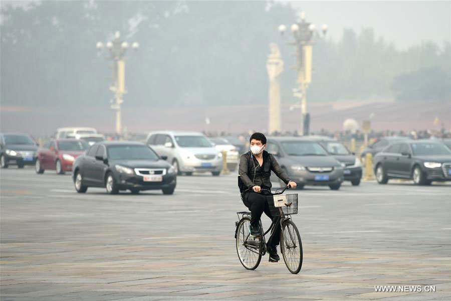 Smog envelopes capital of China