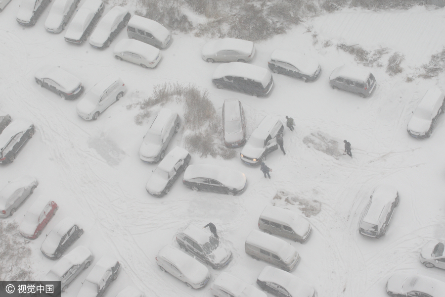 Harbin experiences biggest snowfall of the season