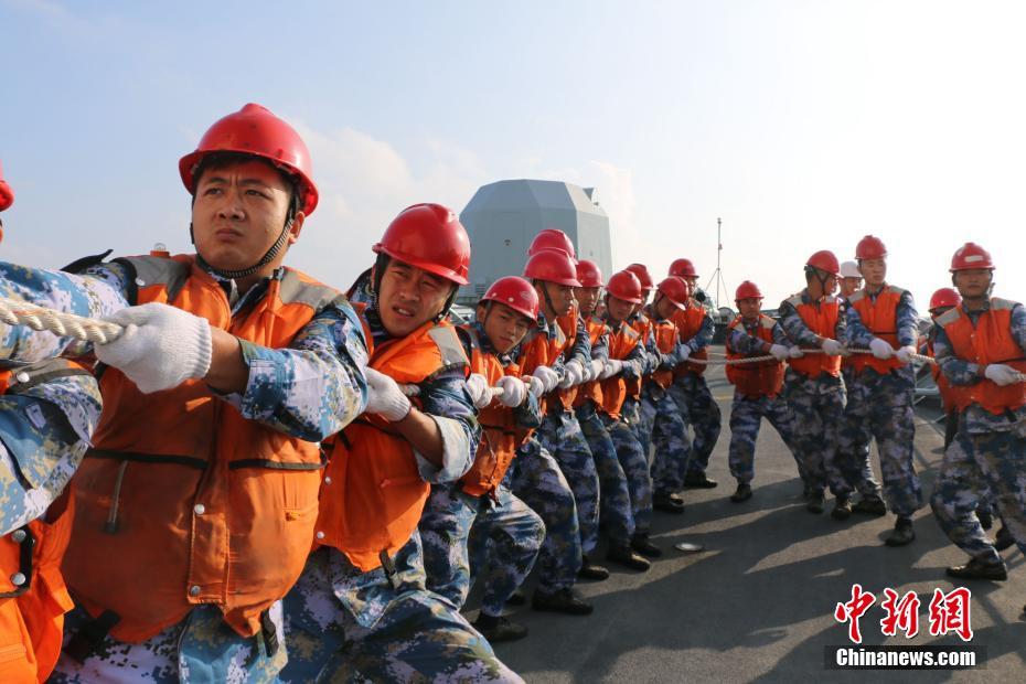 China's destroyers stage drills in the South China Sea