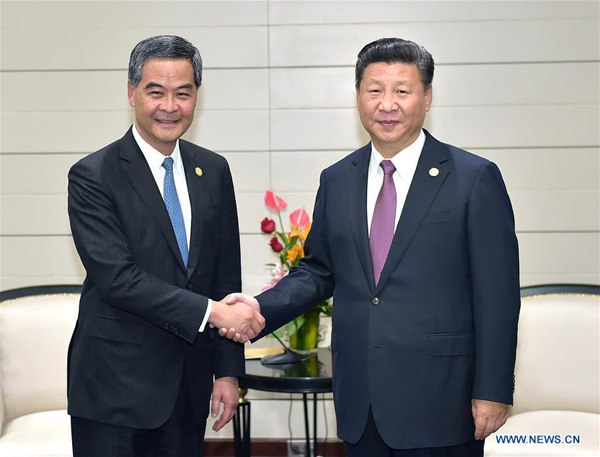 Xi says central govt fully acknowledges work of HKSAR chief executive, govt