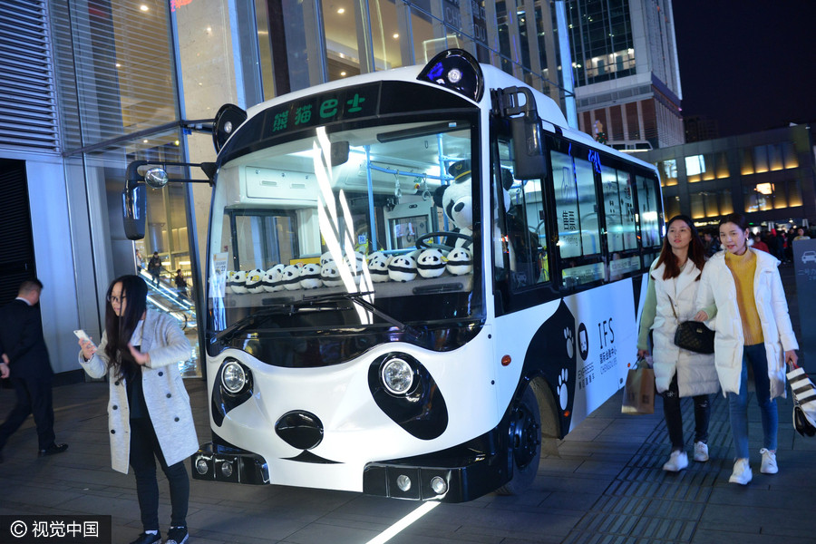 All aboard the panda bus in Chengdu