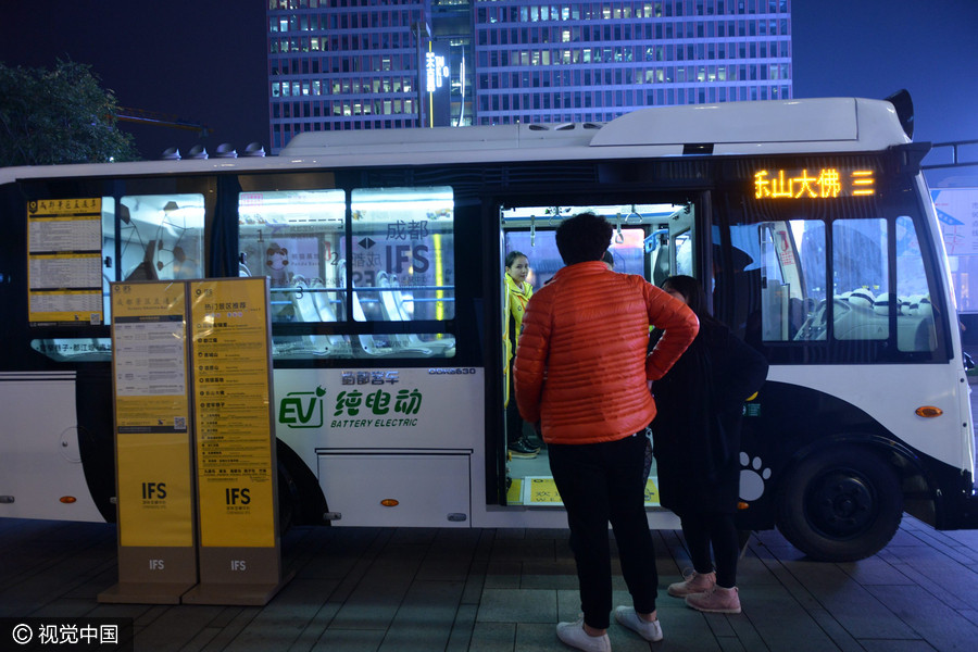 All aboard the panda bus in Chengdu