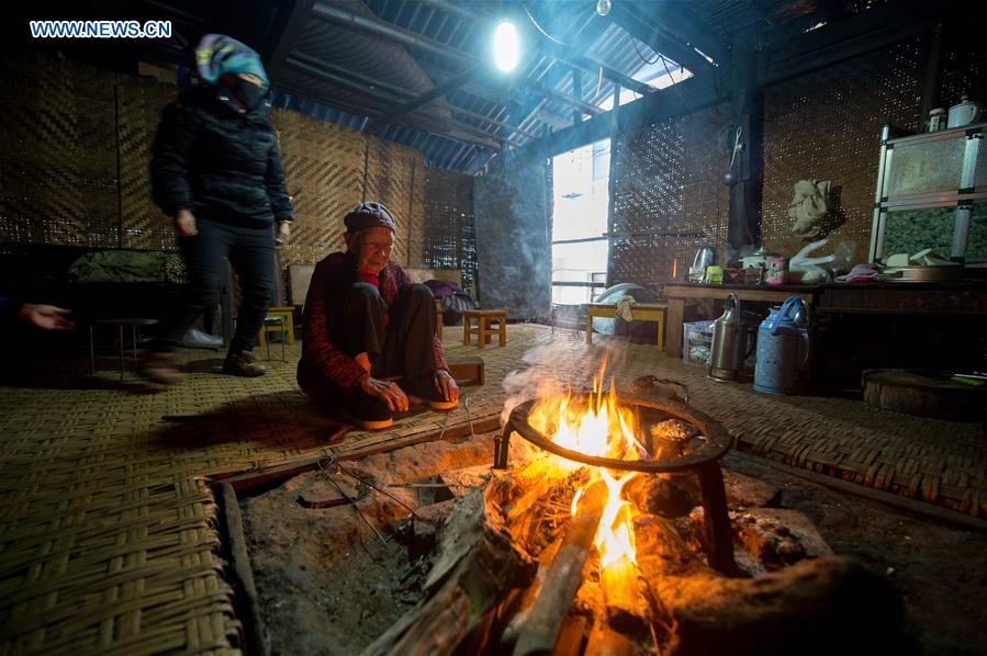 102-year-old woman with her happy life in Yunnan