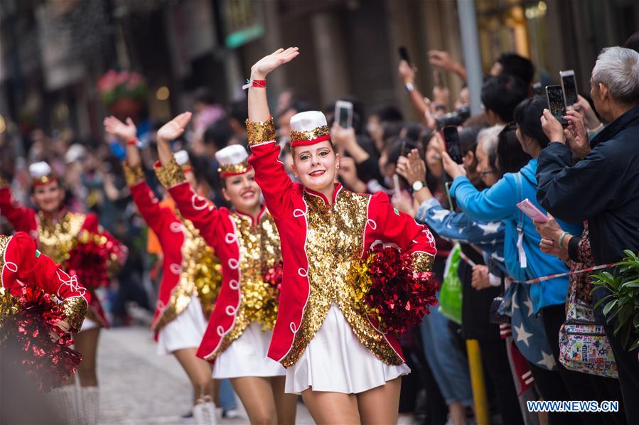 Parade marks 17th anniversary of Macao's return to China