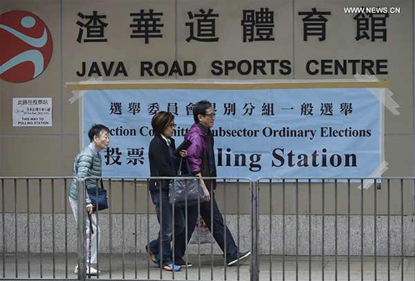 China's Hong Kong holds election for chief executive election committee