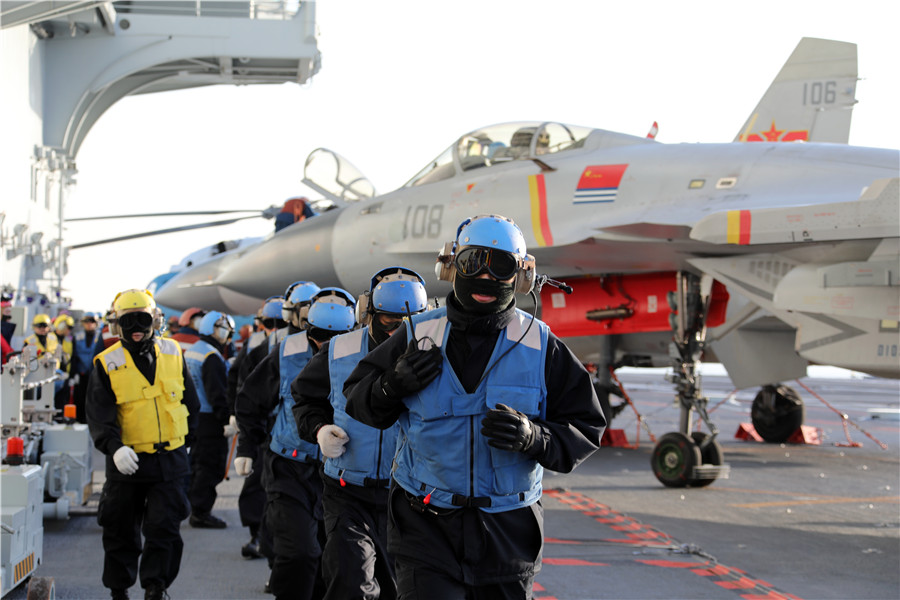 China's navy carries out live-fire exercises from CNS Liaoning carrier