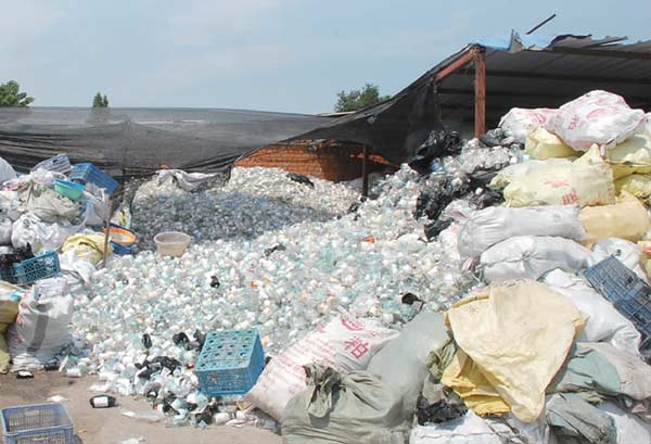 Medical waste turned into tableware, toys