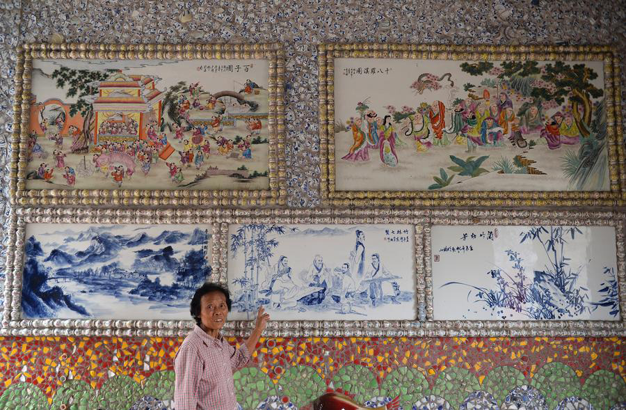 Octogenarian builds porcelain palace in East China