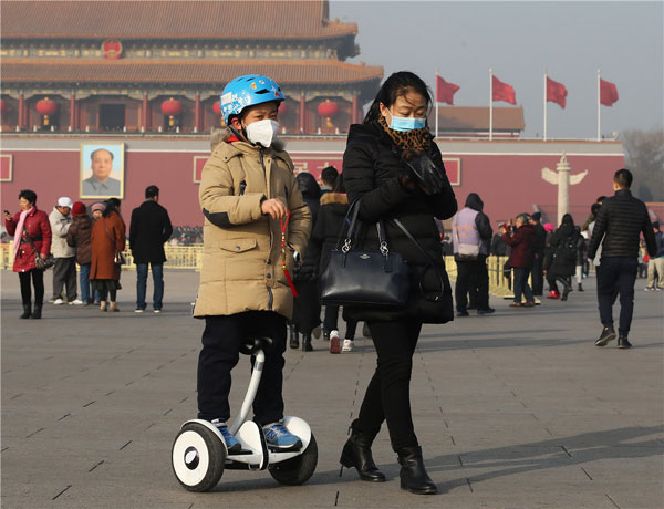 Beijing's PM2.5 density drops 9.9 percent in 2016
