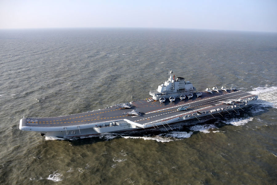China's aircraft carrier returns to port after drill