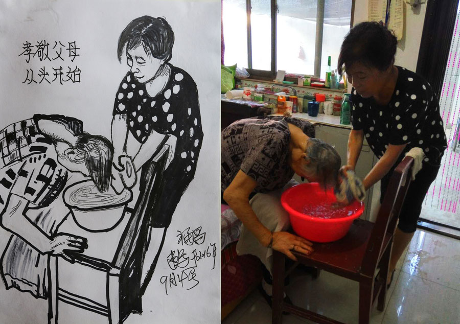 Son records his mother's dying days in sketches