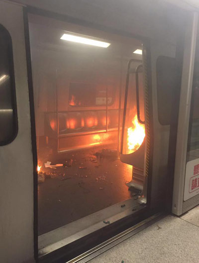 At least 15 injured in Hong Kong metro fire