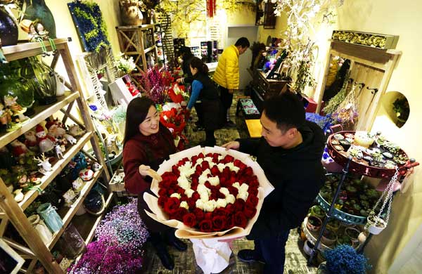 Retailers cash in on festival of love