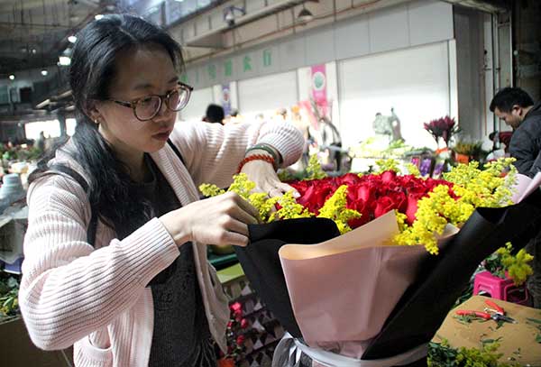 Flower sales up for romantic day