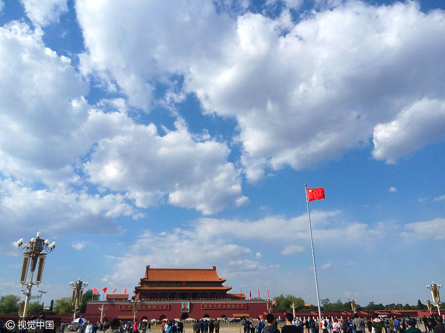 Blue skies over Beijing