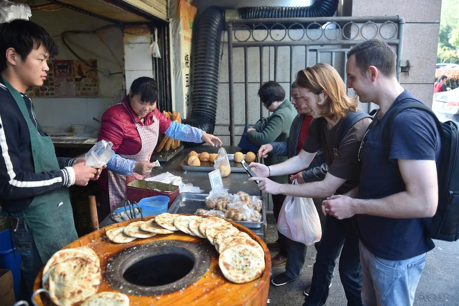 QR codes paying for street food