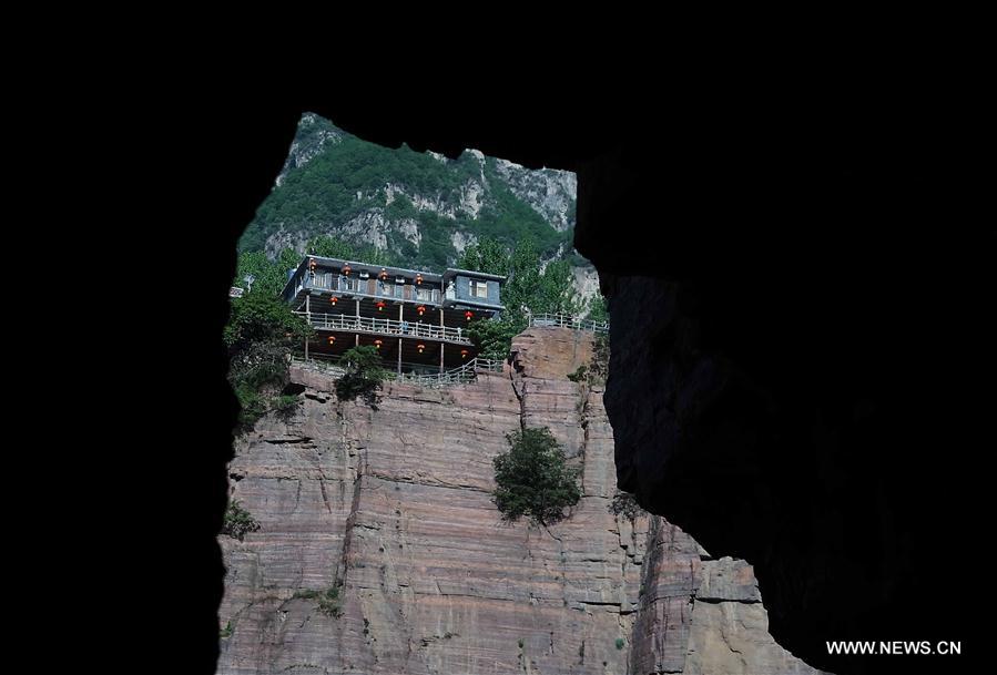 Miraculous road at Guoliang cliff corridor in Henan