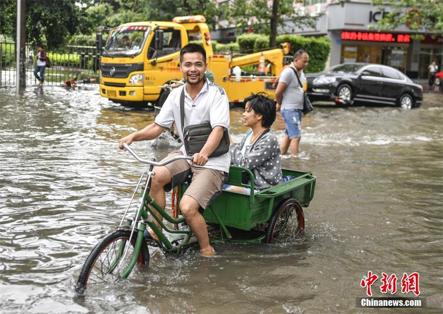 Rainstorm leaves city flooded