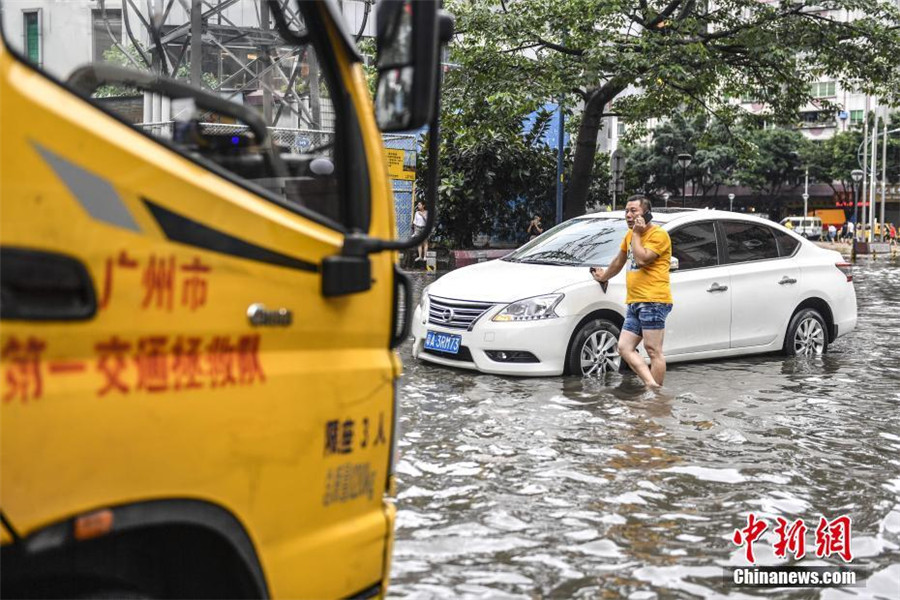 Rainstorm leaves city flooded