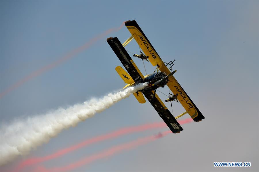 Aerobatics aircraft perform at air show in Henan