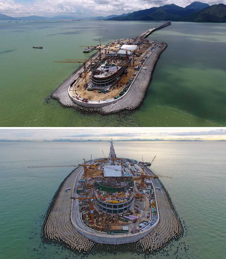 Main structure of Hong Kong-Zhuhai-Macao Bridge is completed