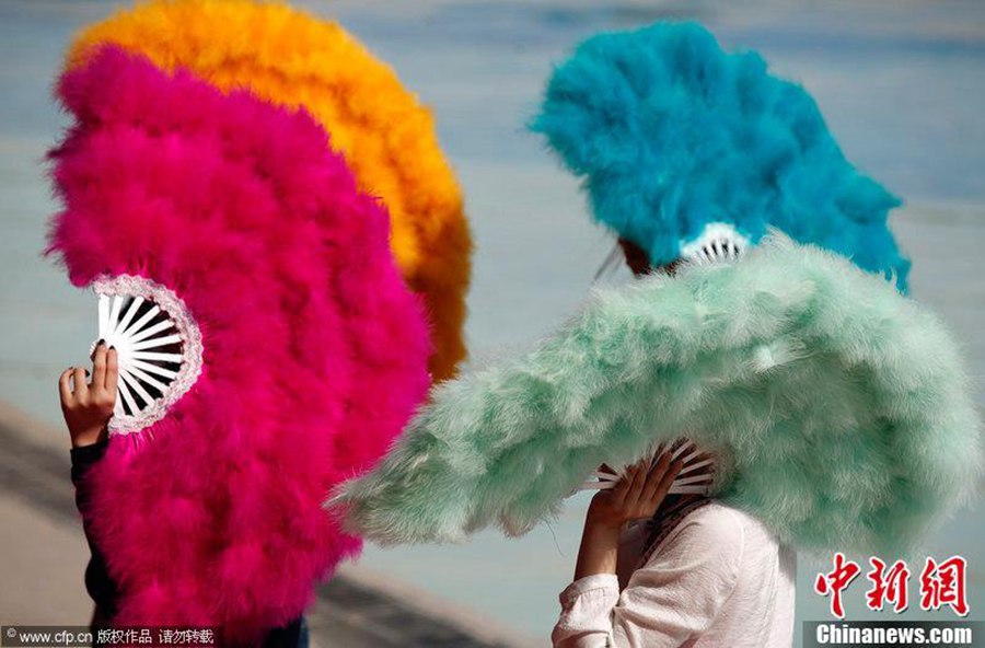 Anything goes as a hat in China's hot summers