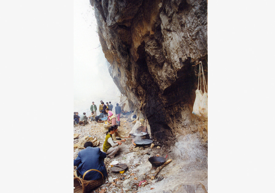 Villagers create path to prosperity by carving out mountain road