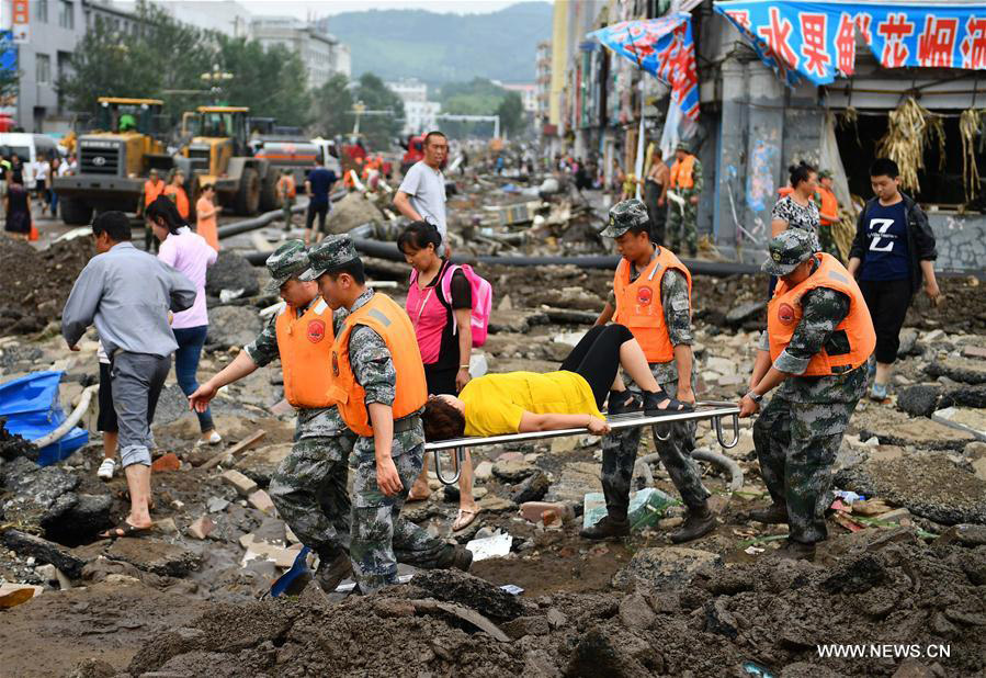 75,000 people relocated in rain-ravaged NE China county