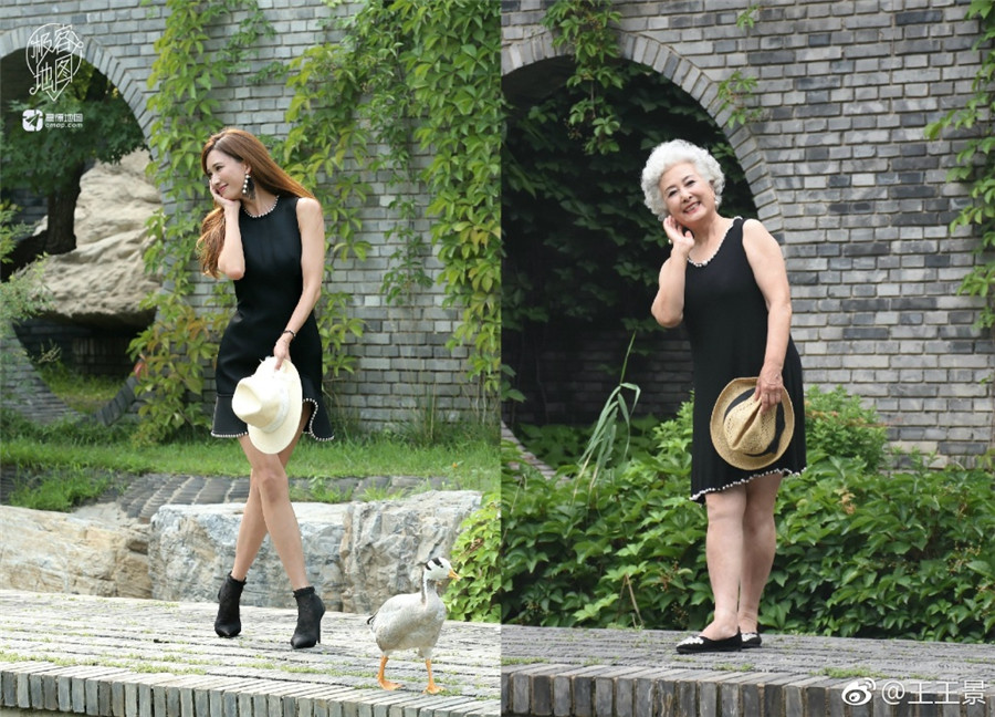 Photos of grandmother posing like a model go viral