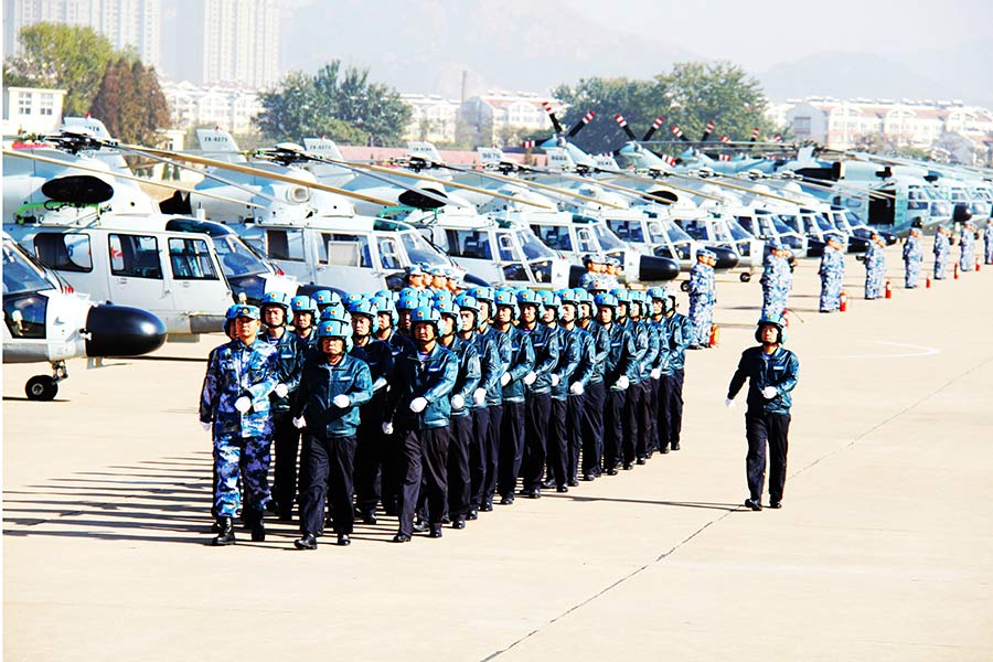 Zooming in on PLA's first carrier-based helicopter force