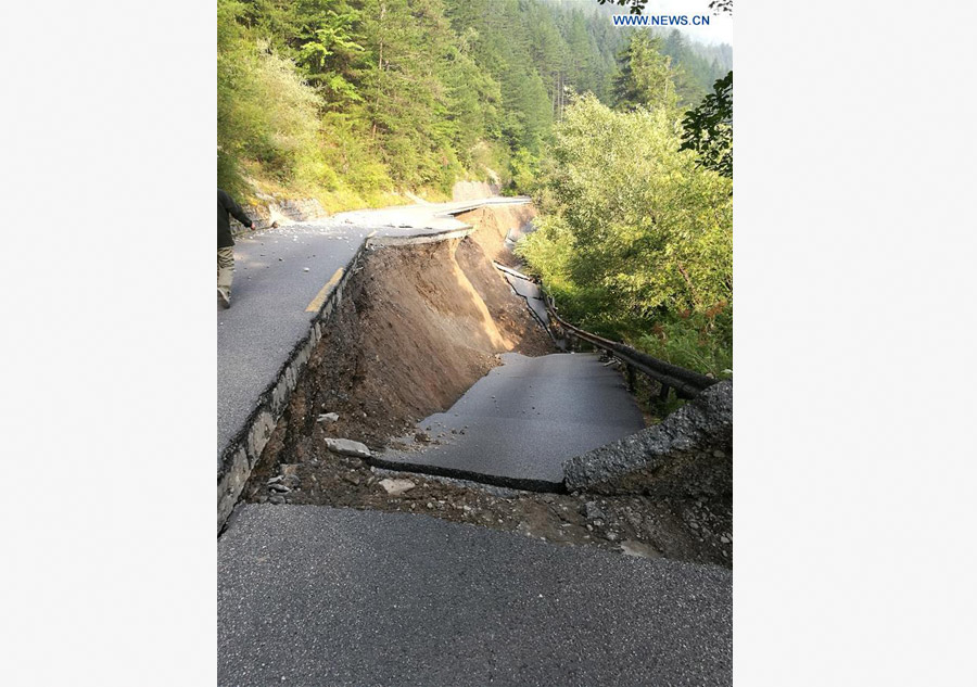 Aftermath of 7.0-magnitude quake in Jiuzhaigou, SW China