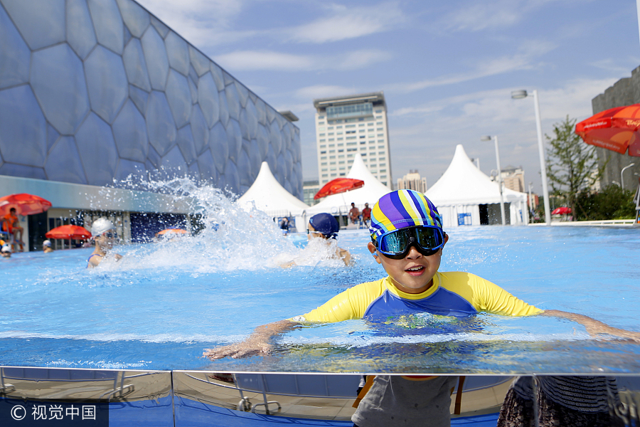 Water Cube offers unique outdoor swimming experience