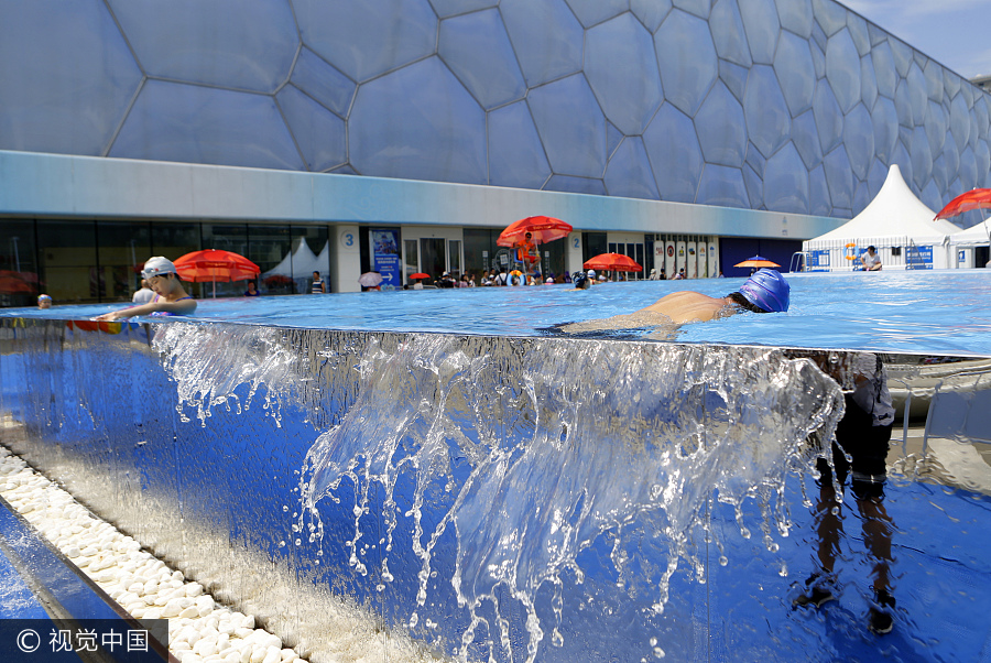 Water Cube offers unique outdoor swimming experience