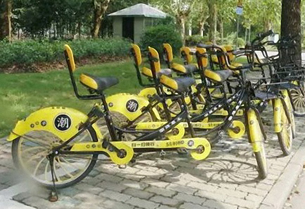Shared tandem bikes come－and go