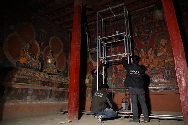 Digitized monastery murals are on display in Suzhou